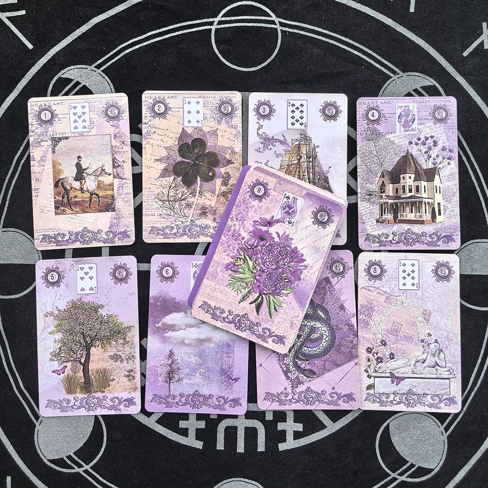 Tarot Deck With Guidebook - Lavender Lenormand Deck 9*6cm - 36