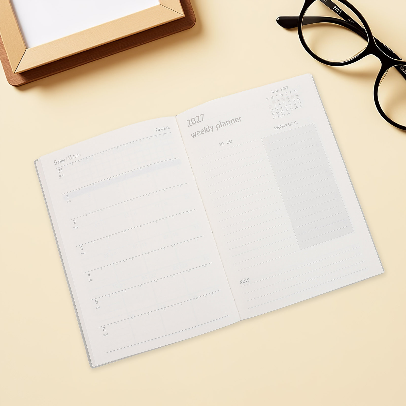 A5 Spiral Dotted Grid Notebook - 2027 Professional Planner Notebook A5 Spiral