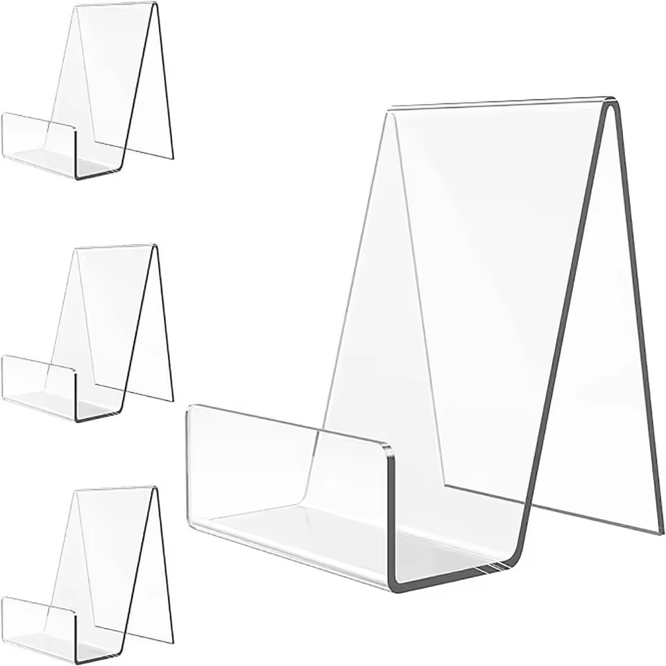 4pcs Acrylic Book Stand Book H - Clear Acrylic Book Stand Holder ulasan dan harga