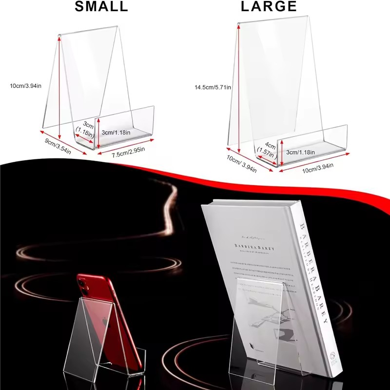4pcs Acrylic Book Stand Book H - Clear Acrylic Book Stand Holder ulasan dan harga