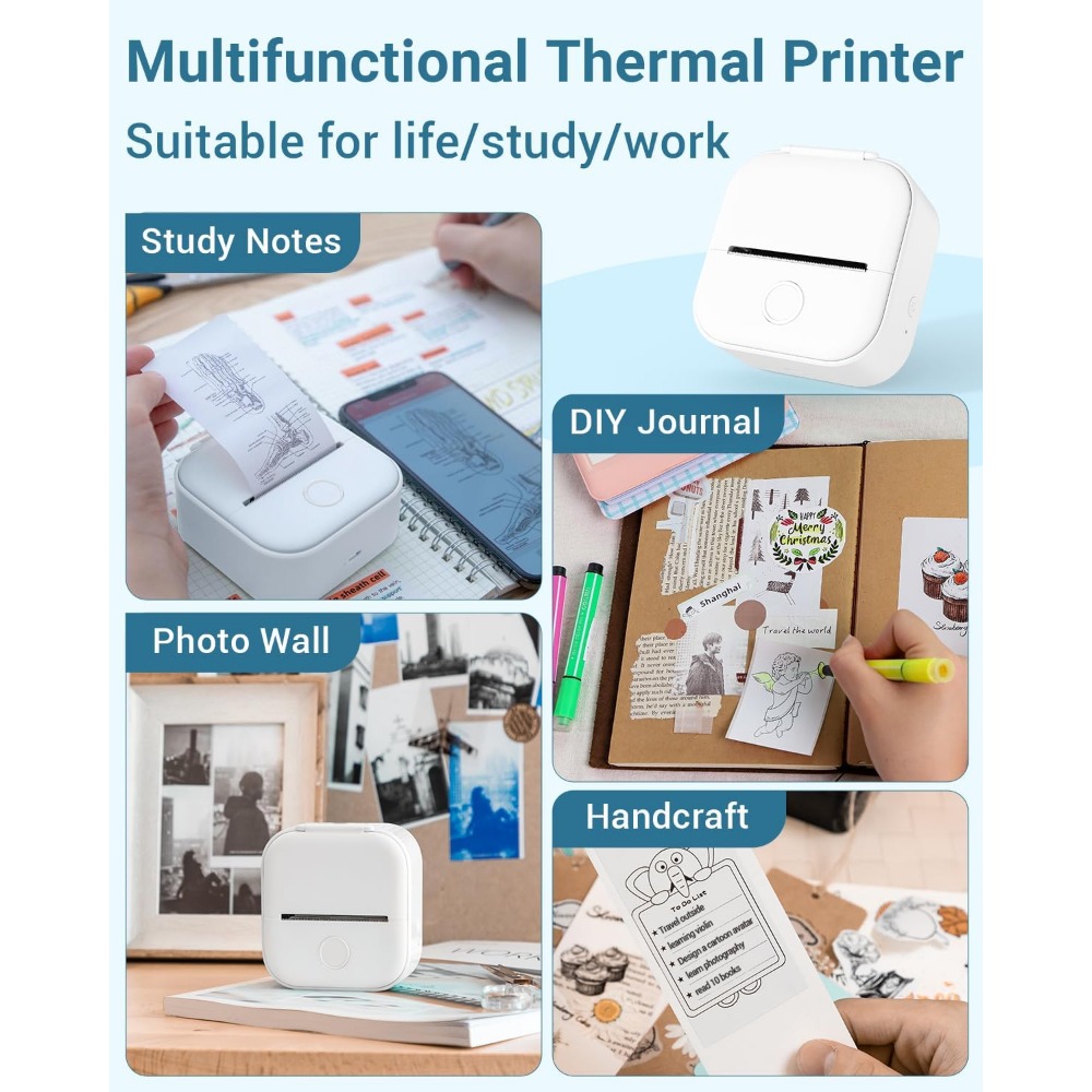 Phomemo T02 Wireless Pocket Th - Mini Pocket Thermal Printer Paper Roll ulasan dan harga
