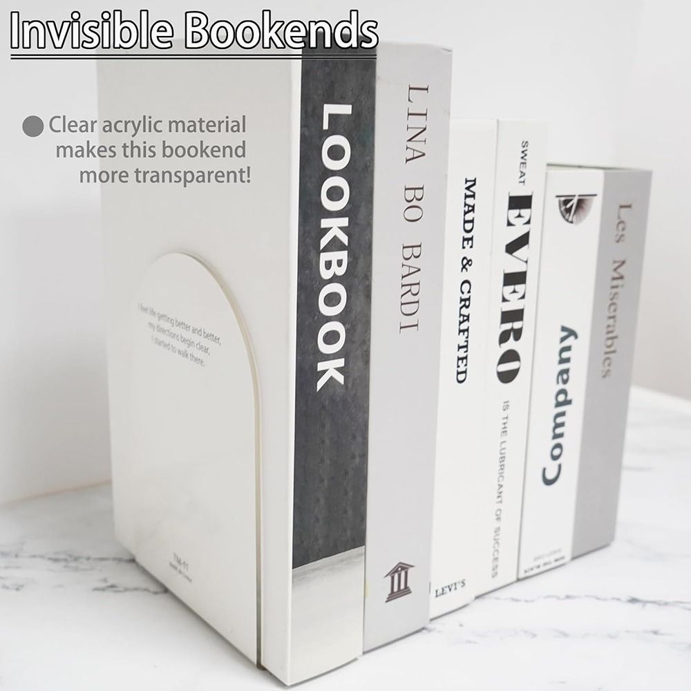 Acrylic Book Ends for Book She - Clear Acrylic Book Stand Holder ulasan dan harga