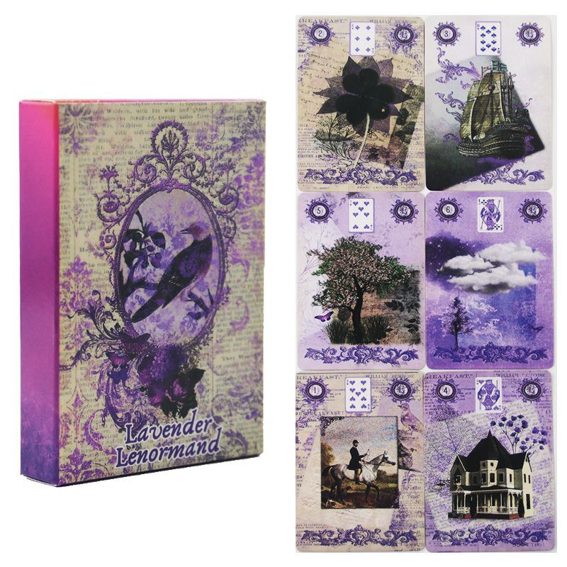 Lavender Lenormand Deck 9*6cm  - Tarot Deck With Guidebook ulasan dan harga