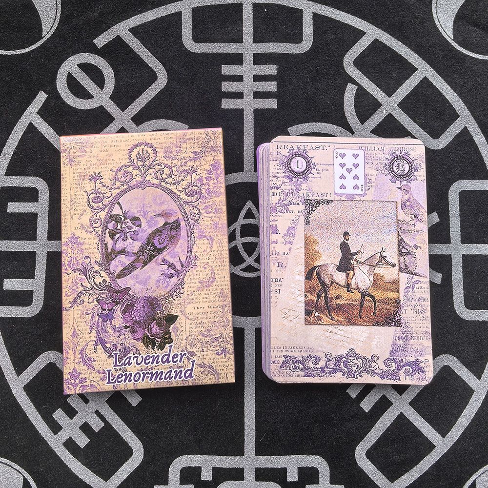 Lavender Lenormand Deck 9*6cm  - Tarot Deck With Guidebook ulasan dan harga