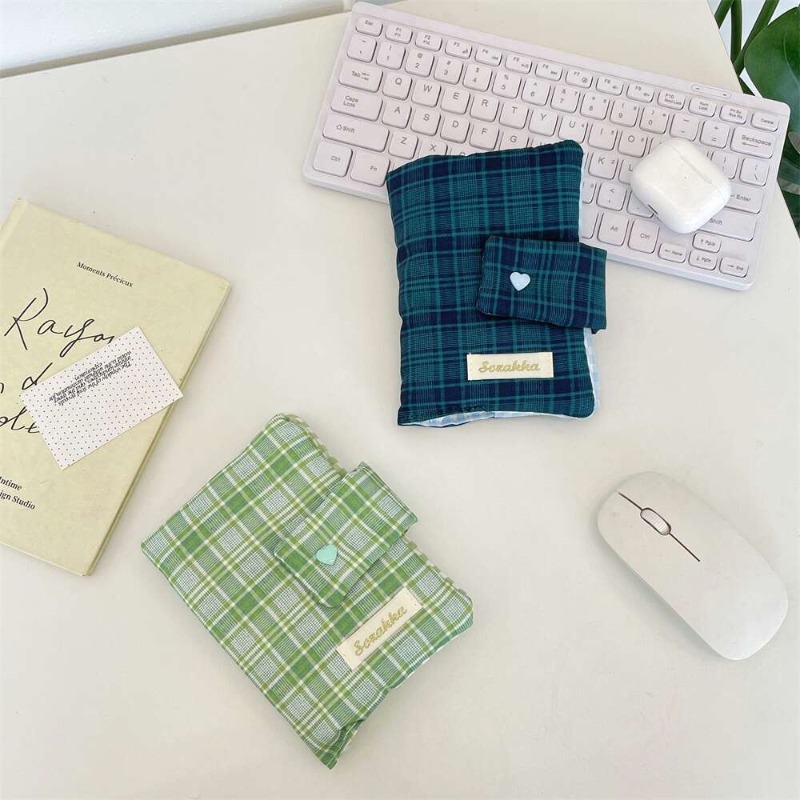 Green White Gingham Hand-journ - Stationery Books ulasan dan harga