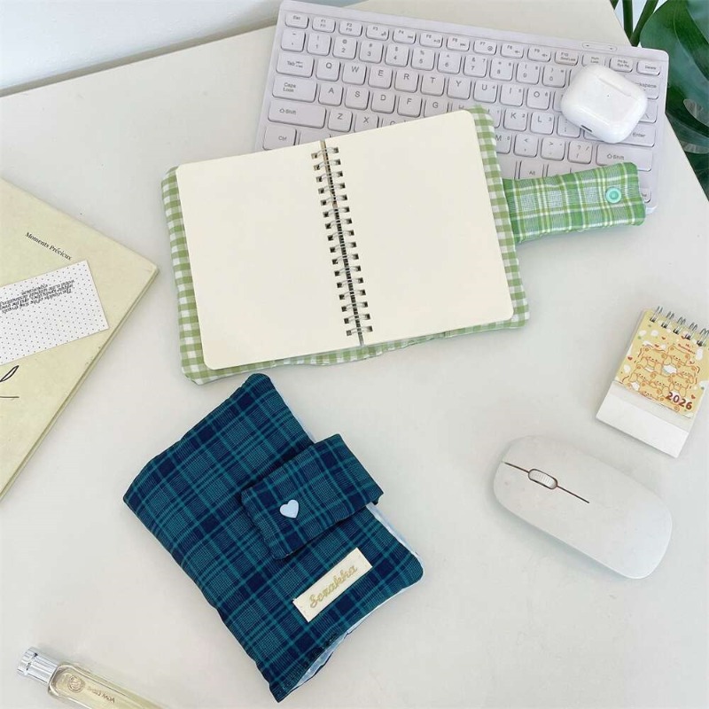 Green White Gingham Hand-journ - Stationery Books ulasan dan harga