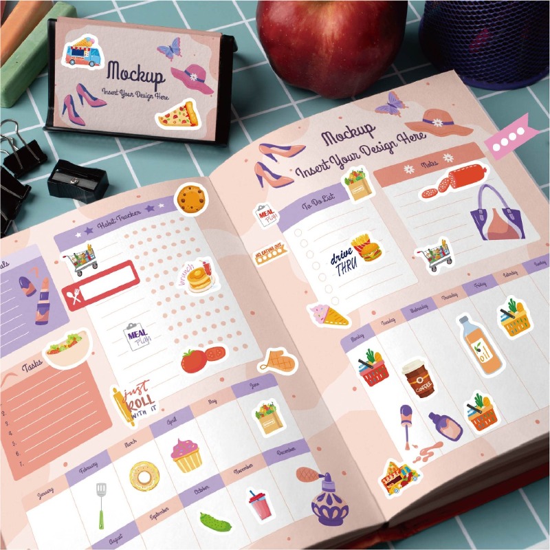 Food Planning Stickers Station - Stationery Books ulasan dan harga