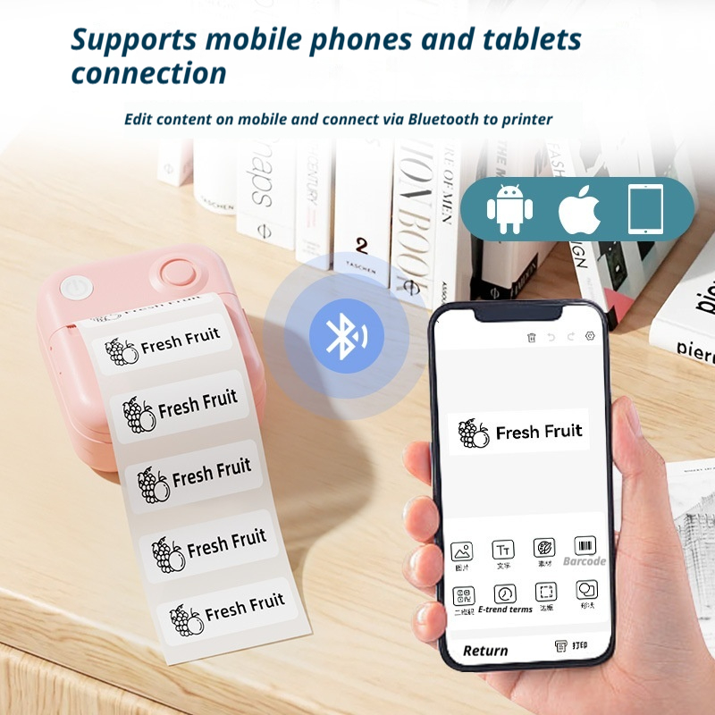 Mini Pocket Bluetooth Thermal  - Mini Pocket Thermal Printer Paper Roll ulasan dan harga