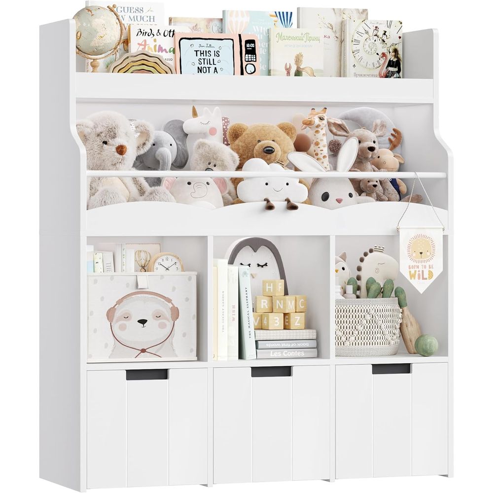Kids Toy Storage Organizer wit - Books ulasan dan harga