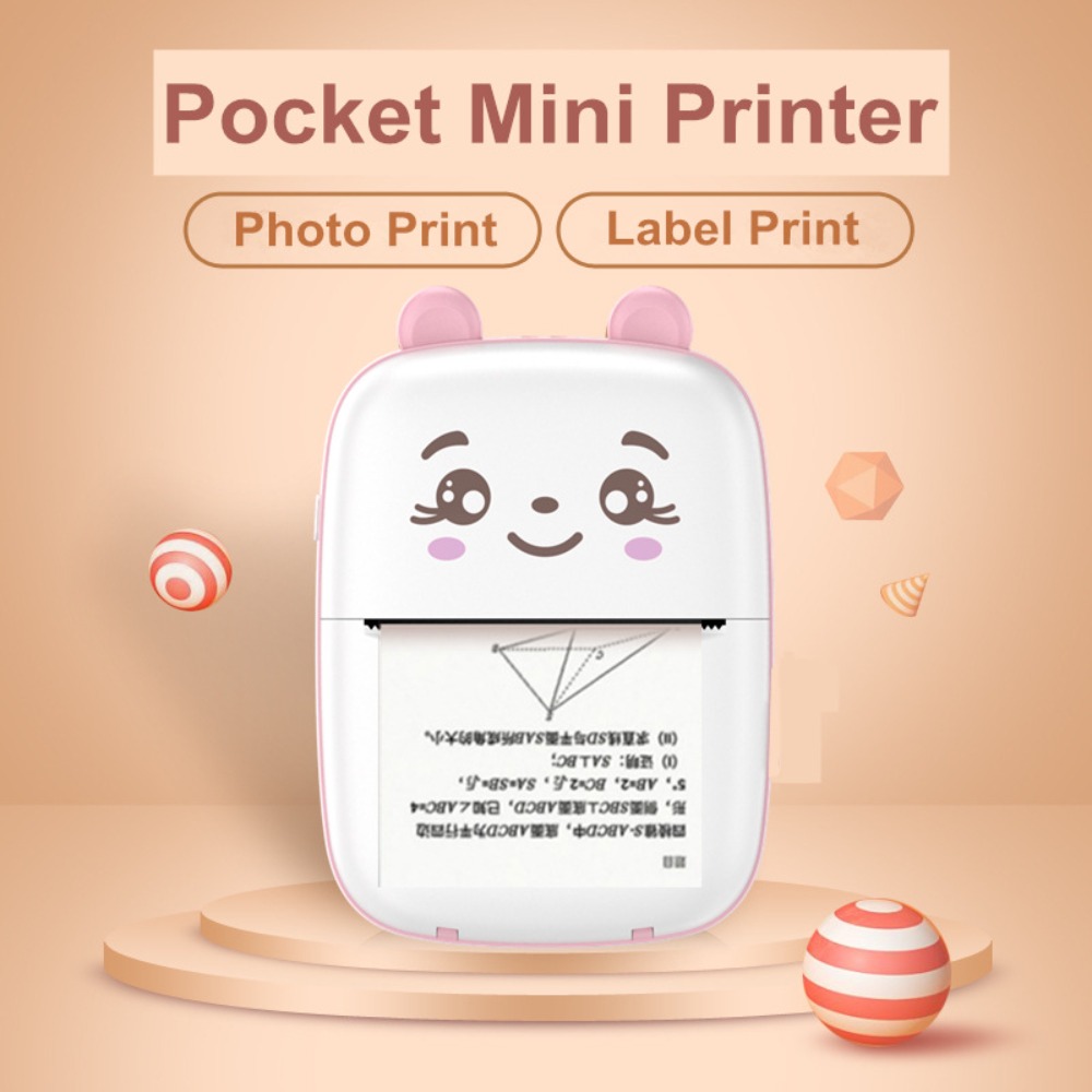Mini Portable Pocket Inkless T - Mini Pocket Thermal Printer Paper Roll ulasan dan harga