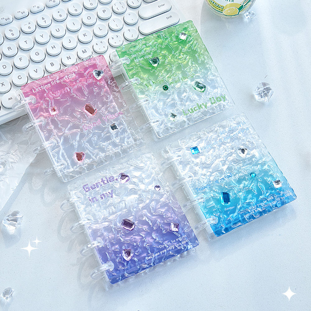 Water Ripple Gradient Acrylic  - Kpop Photo Card Binder 3 Inch ulasan dan harga