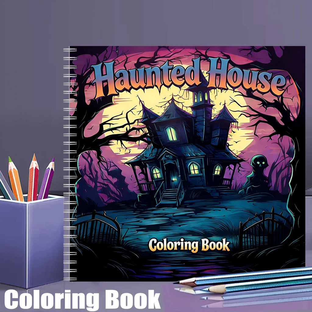 Haunted House Coloring Book fo - Adult Coloring Book Stress Relief ulasan dan harga