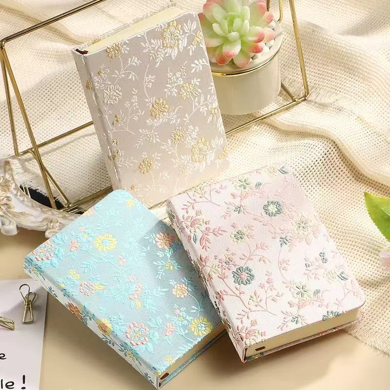 A6 Chinese Floral Brocade Note - Vintage Leather Journal Notebook ulasan dan harga