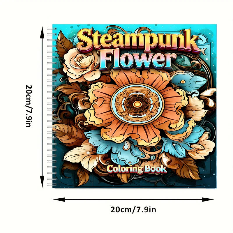Coloring Book Steampunk Flower - Adult Coloring Book Stress Relief ulasan dan harga