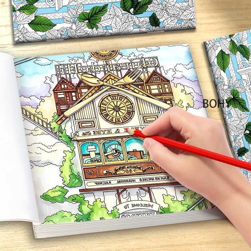 1 Time Travel Themed Coloring  - Adult Coloring Book Stress Relief ulasan dan harga