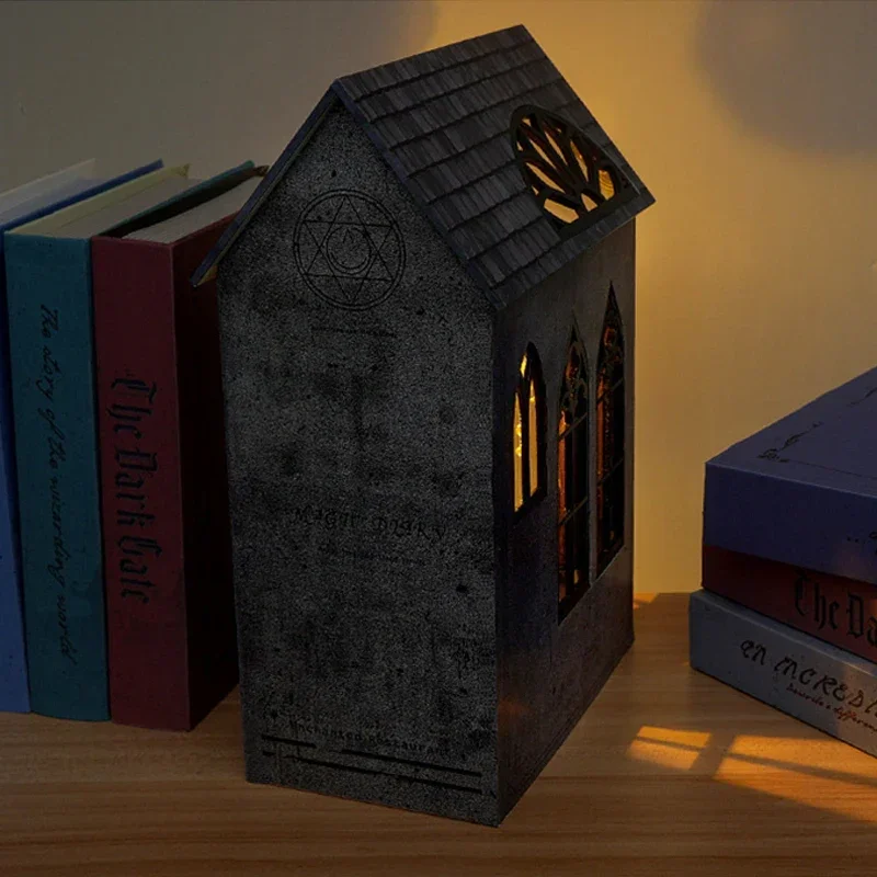 Magic Restaurant Bookshelf Hom - Diy Wooden Book Nook Kit Shelf Insert ulasan dan harga