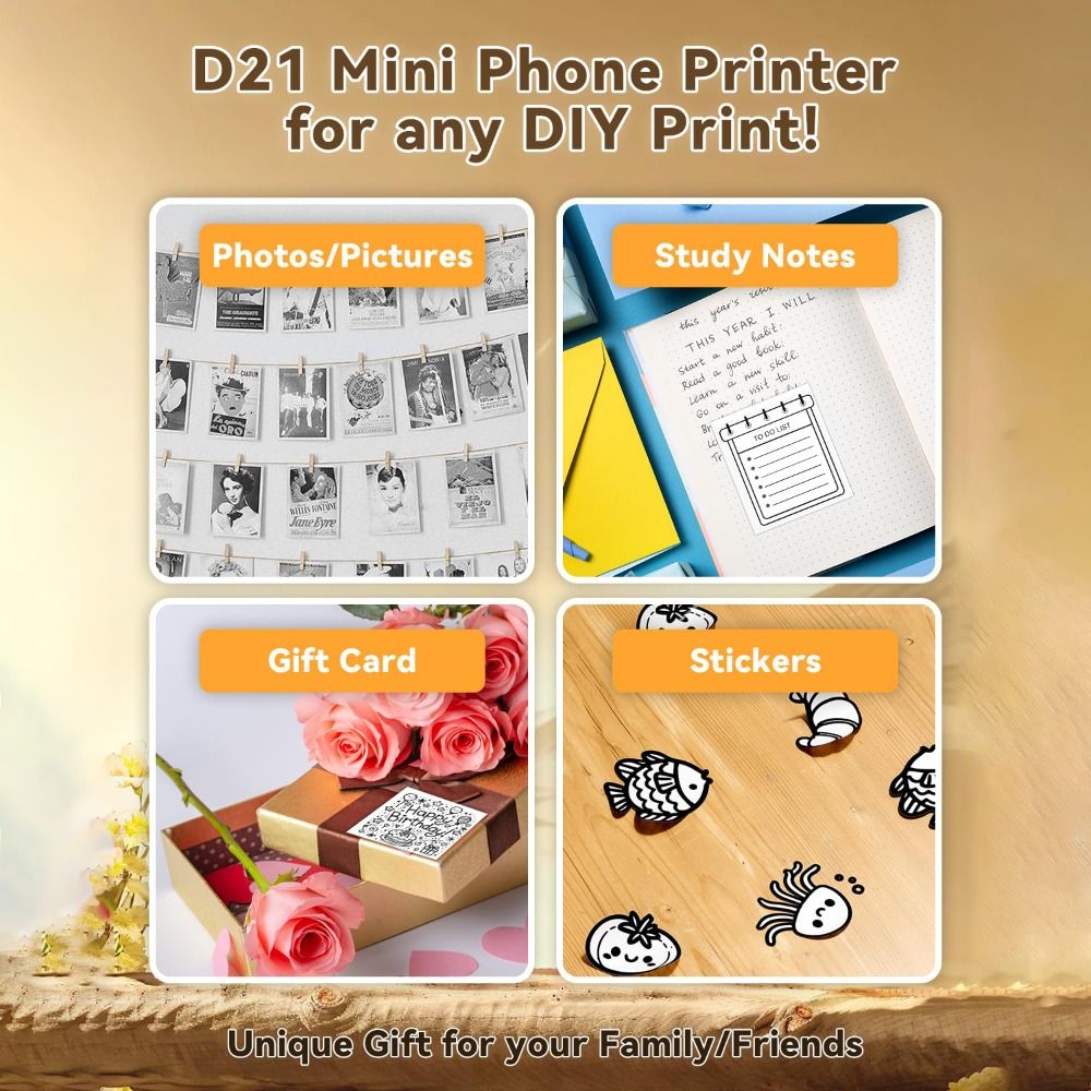Mini Sticker Printer Inkless P - Mini Pocket Thermal Printer Paper Roll ulasan dan harga